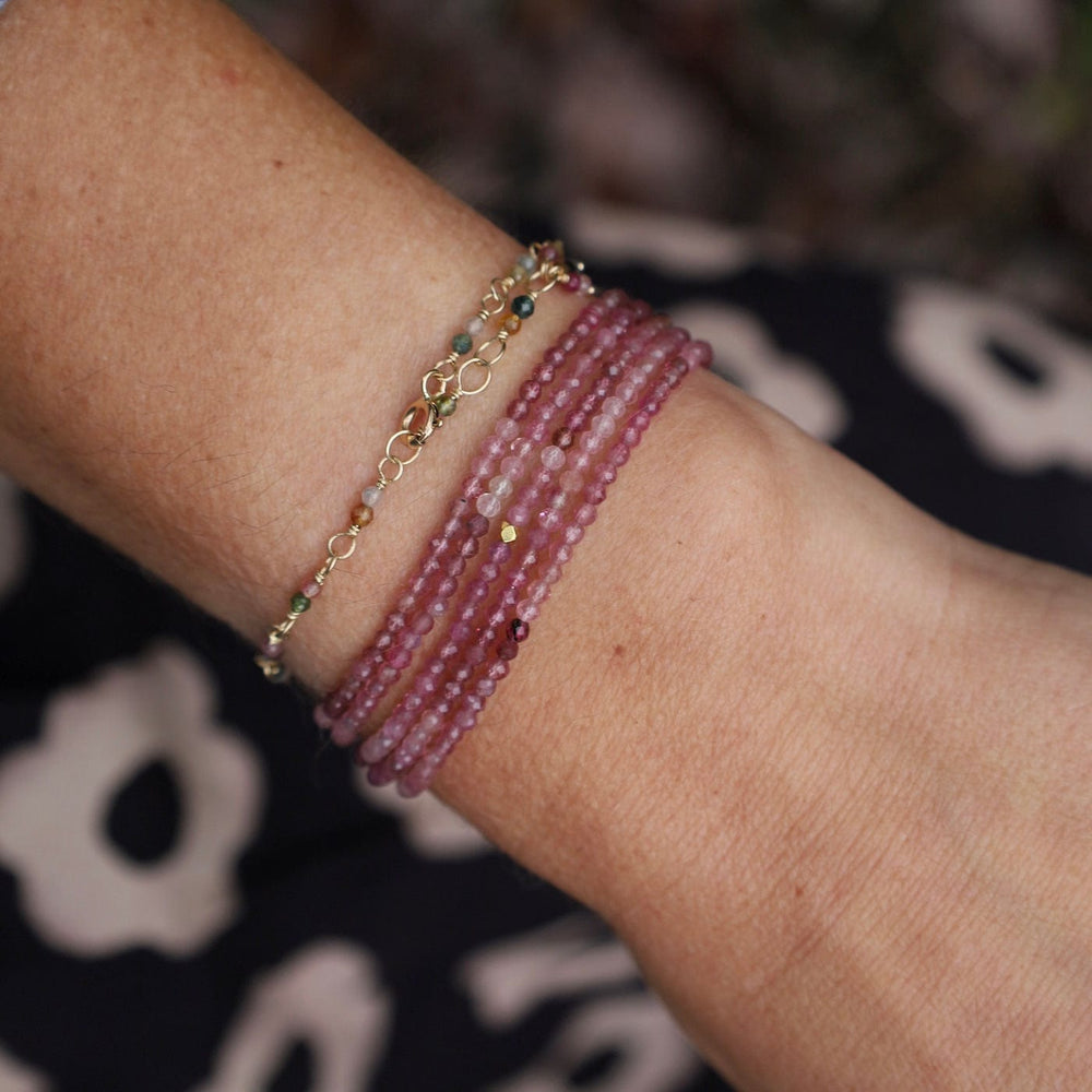 
                      
                        BRC-14K 14k Pink Tourmaline Wrap Bracelet & Necklace
                      
                    