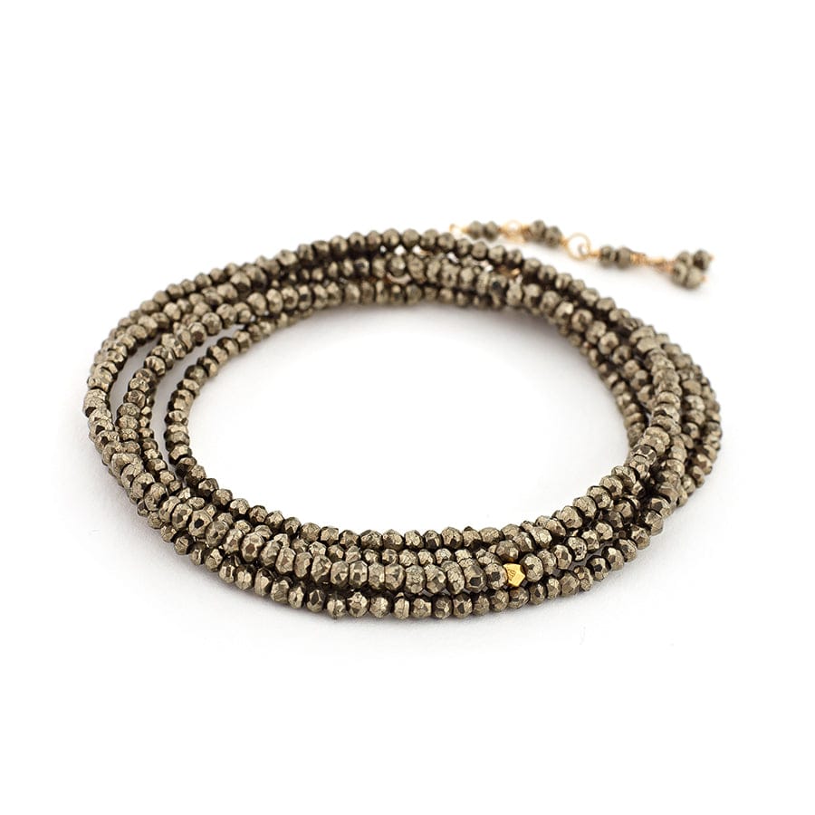 
                  
                    BRC-14K 14k Pyrite Wrap Bracelet & Necklace with 18K Hex Bead
                  
                