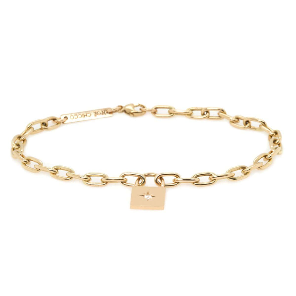 
                      
                        BRC-14K 14K Star Set Diamond Padlock Bracelet
                      
                    