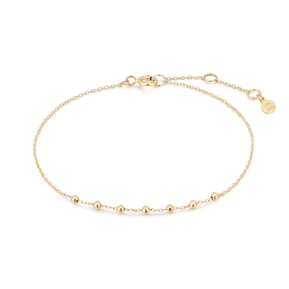 BRC-14K Aster 14k Gold Beaded Bracelet