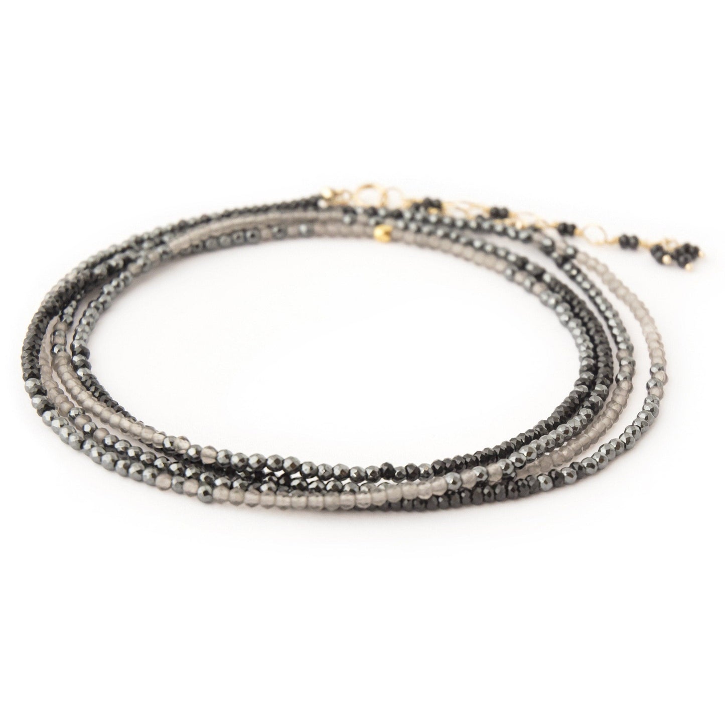 BRC-14K Black Ombre Wrap Bracelet & Necklace