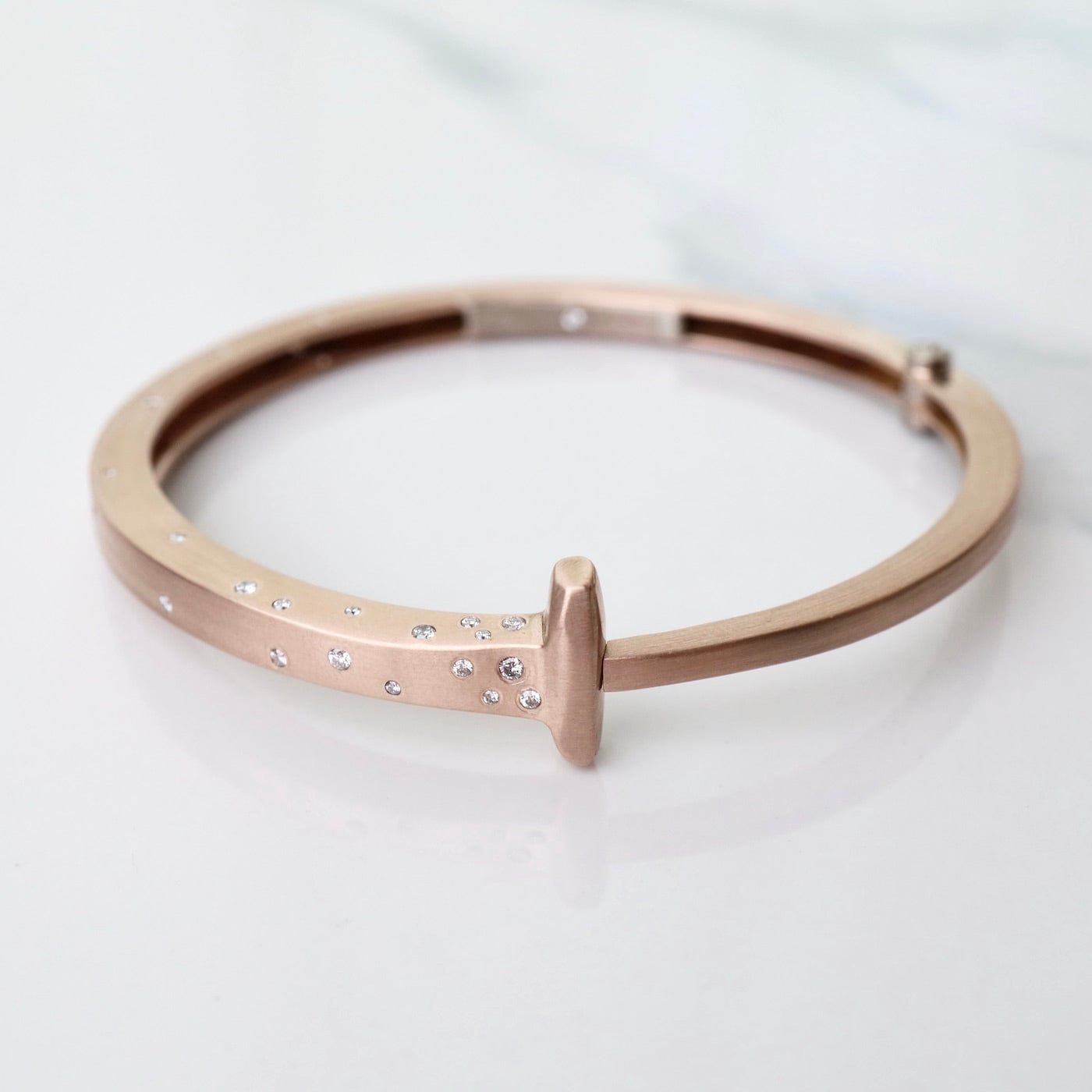 14k gold discount nail bracelet cartier