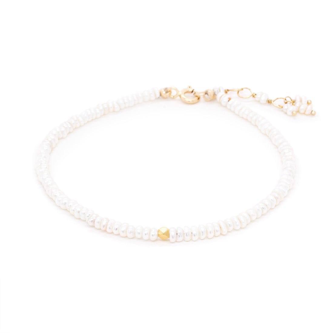 BRC-14K Pearl Single Wrap Gemstone Bracelet