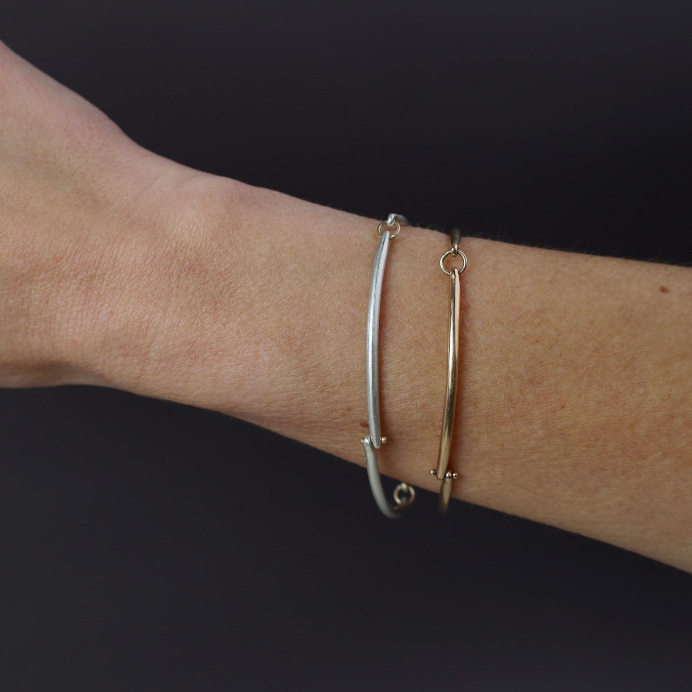 BRC-14K Rivet and Ring Bangle