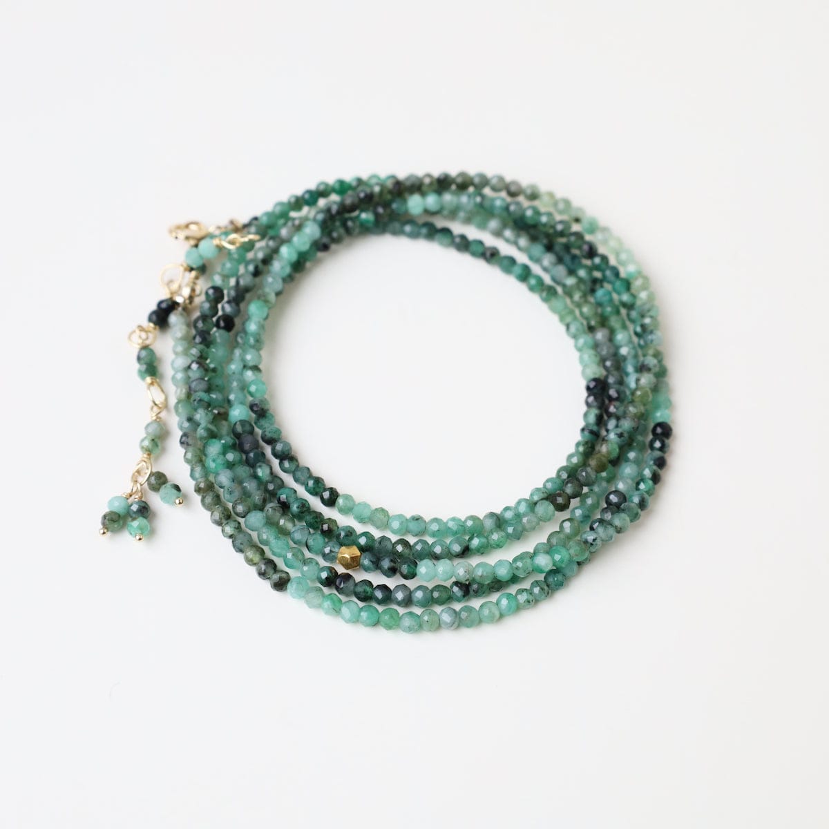 BRC-14K Sakoda Emerald Wrap Bracelet & Necklace