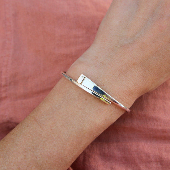 Load image into Gallery viewer, BRC-14K Sashay Swing Bracelet in Sterling Silver &amp;amp; 14k Gold
