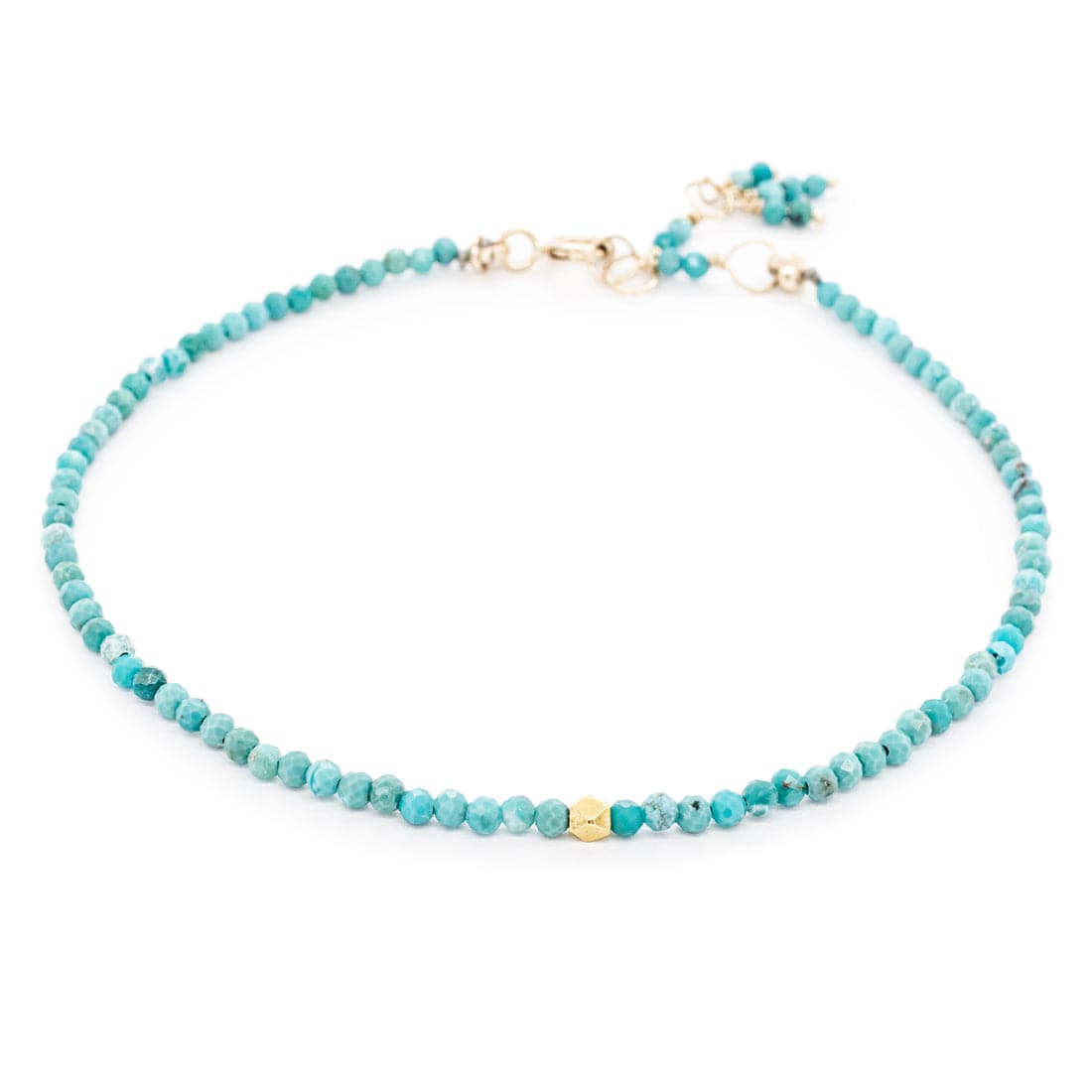 BRC-14K Single Wrap Gemstone Bracelet in Turquoise