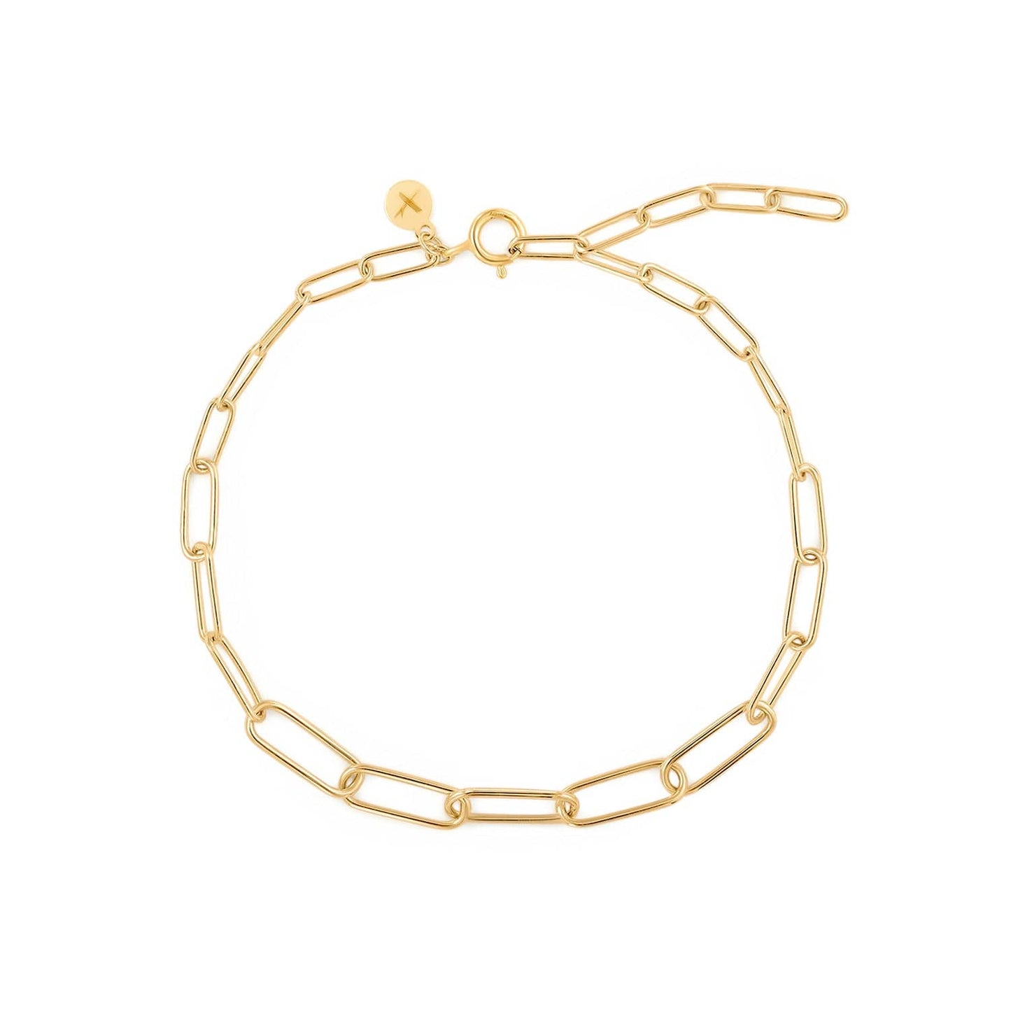 BRC-14K Theodora Graduated Paper Clip Bracelet