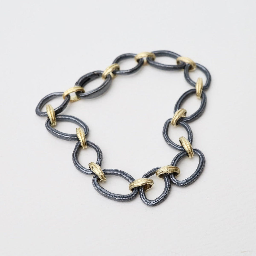 
                  
                    BRC-18K 18k Yellow Gold & Oxidized Sterling Silver Bracelet
                  
                