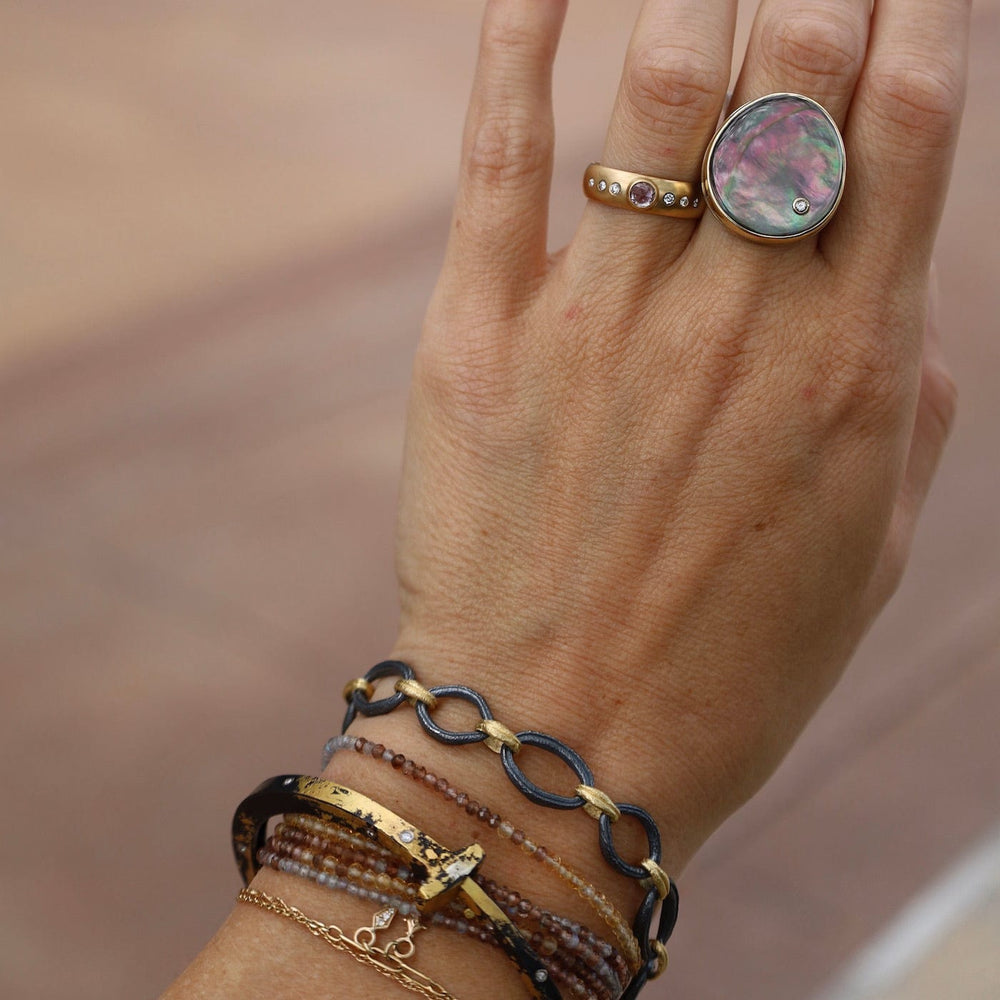 
                  
                    BRC-18K 18k Yellow Gold & Oxidized Sterling Silver Bracelet
                  
                