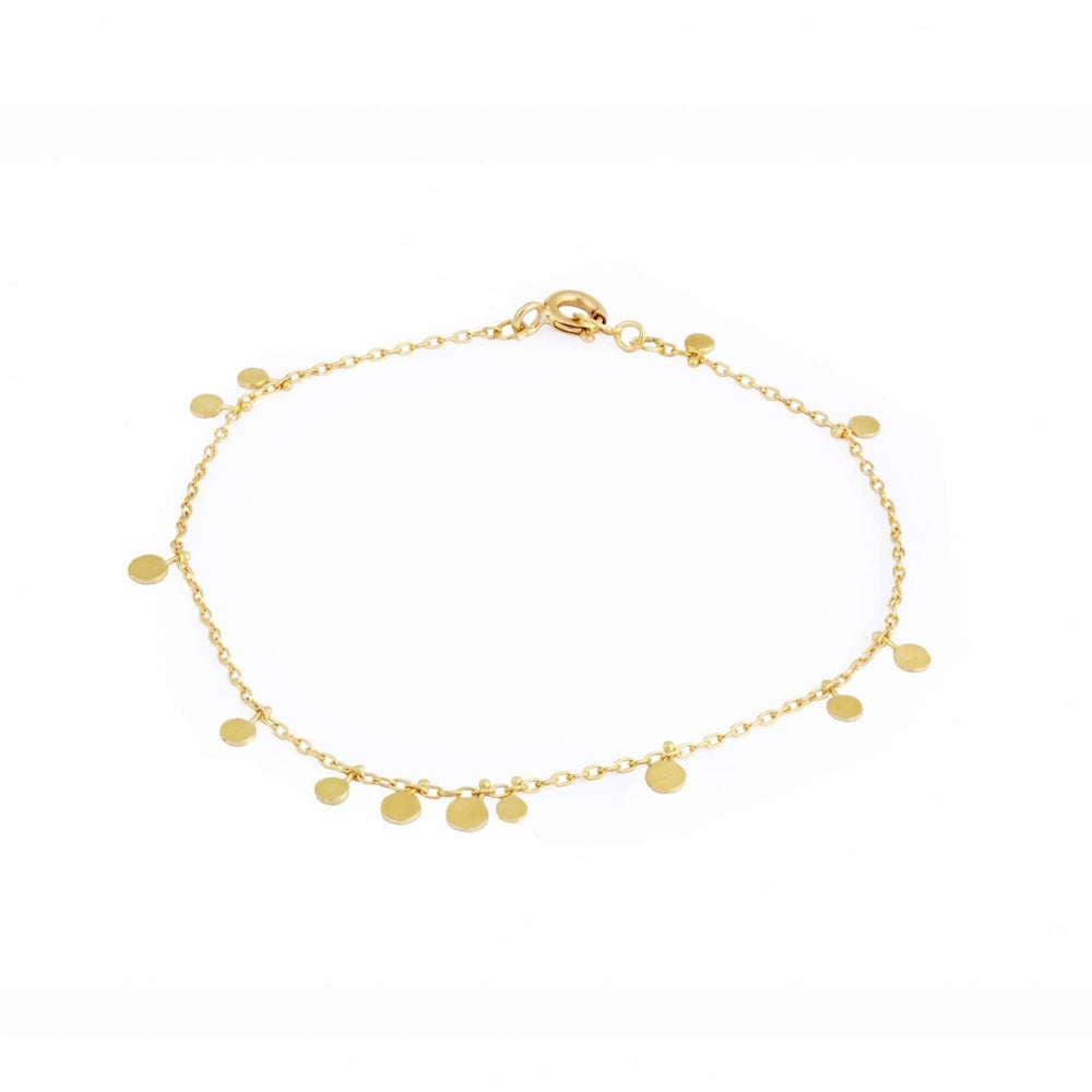 BRC-18K 18k Yellow Gold Random Dots Bracelet