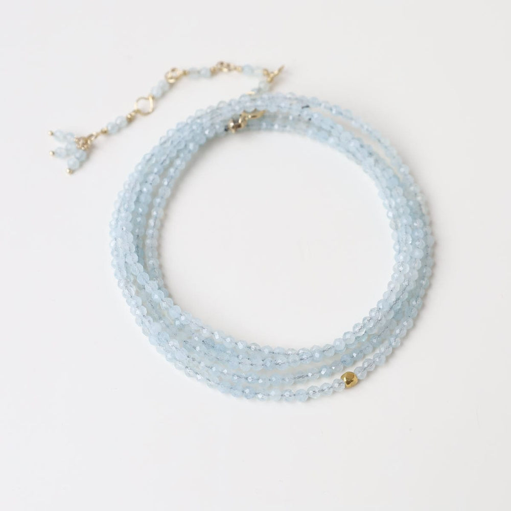 
                      
                        BRC-18K Aquamarine Wrap Bracelet & Necklace
                      
                    