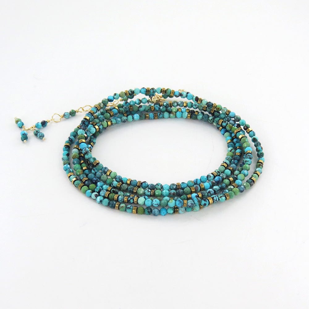 
                      
                        BRC-18K Confetti Turquoise Wrap Bracelet & Necklace
                      
                    