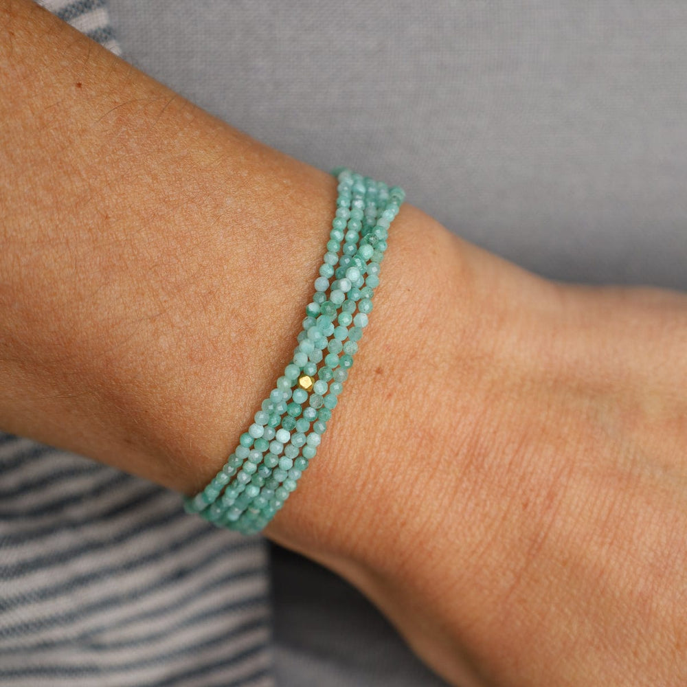 BRC-18K Emerald Wrap Bracelet & Necklace