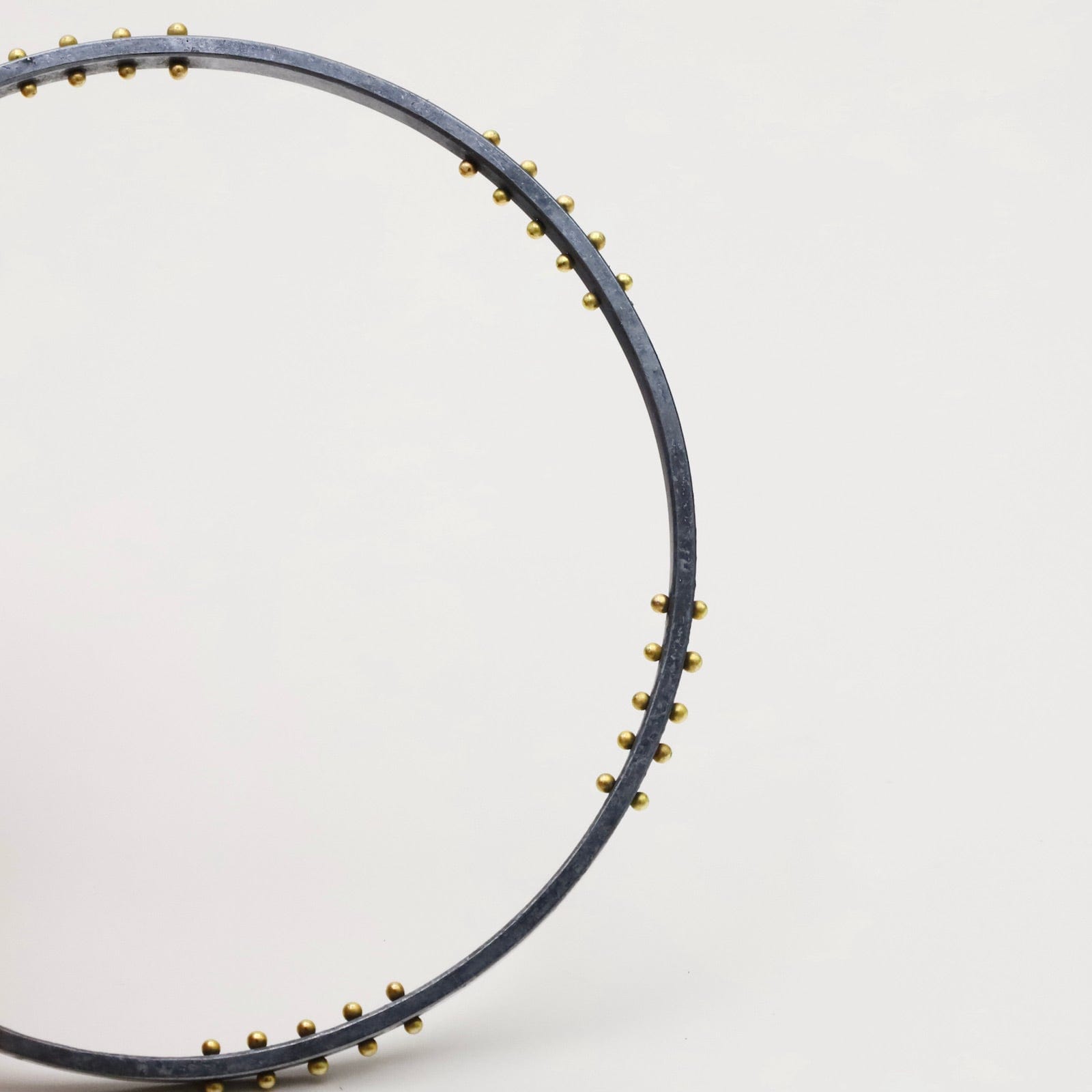 Five Kinetic Dot Bangle Oxidized Sterling Silver and 18K Gold ...