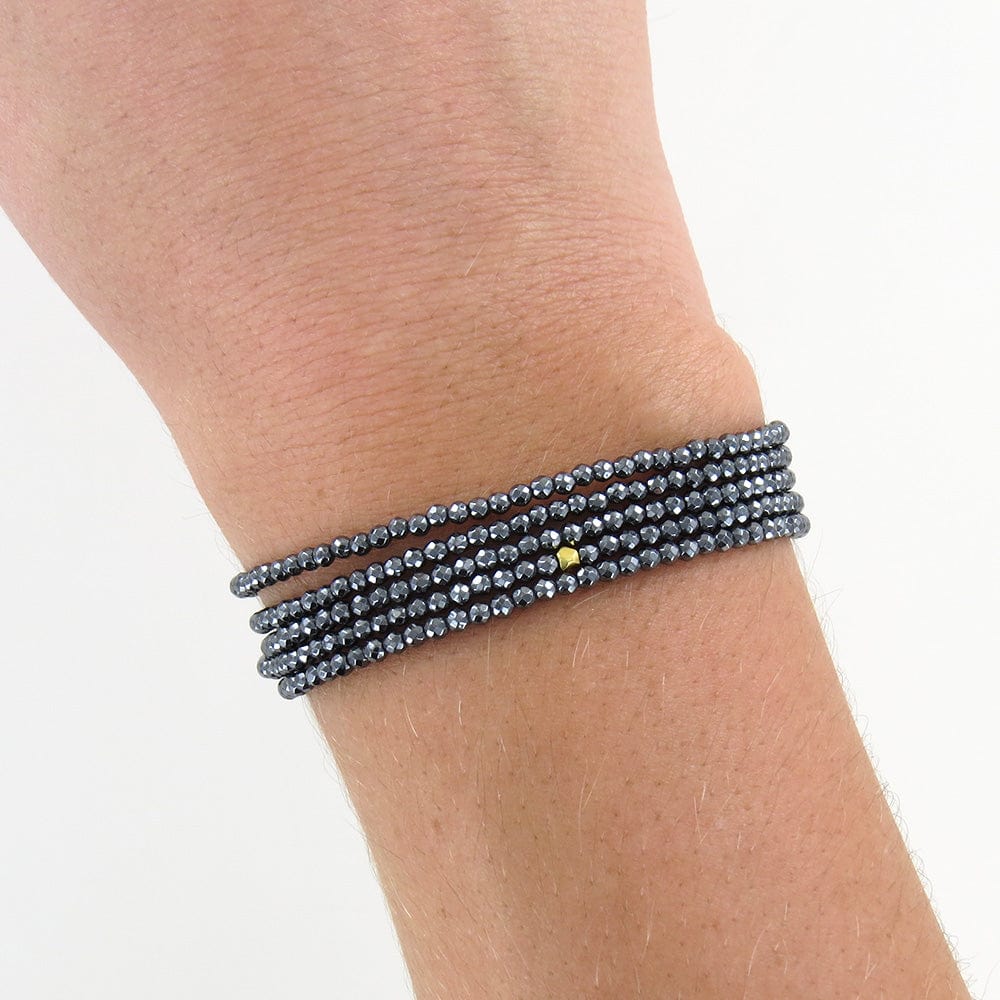 
                  
                    BRC-18K Hematite Wrap Bracelet & Necklace
                  
                