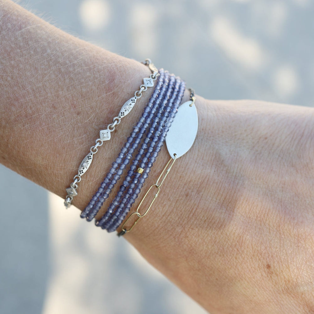 BRC-18K Iolite Wrap Bracelet & Necklace