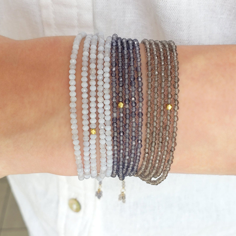 BRC-18K Iolite Wrap Bracelet & Necklace