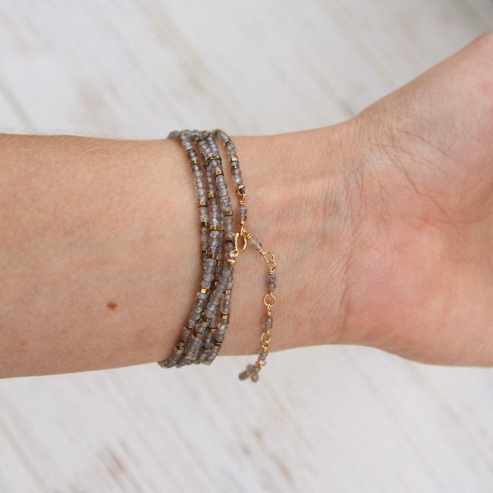 
                  
                    BRC-18K Labradorite Confetti Wrap Bracelet & Necklace
                  
                