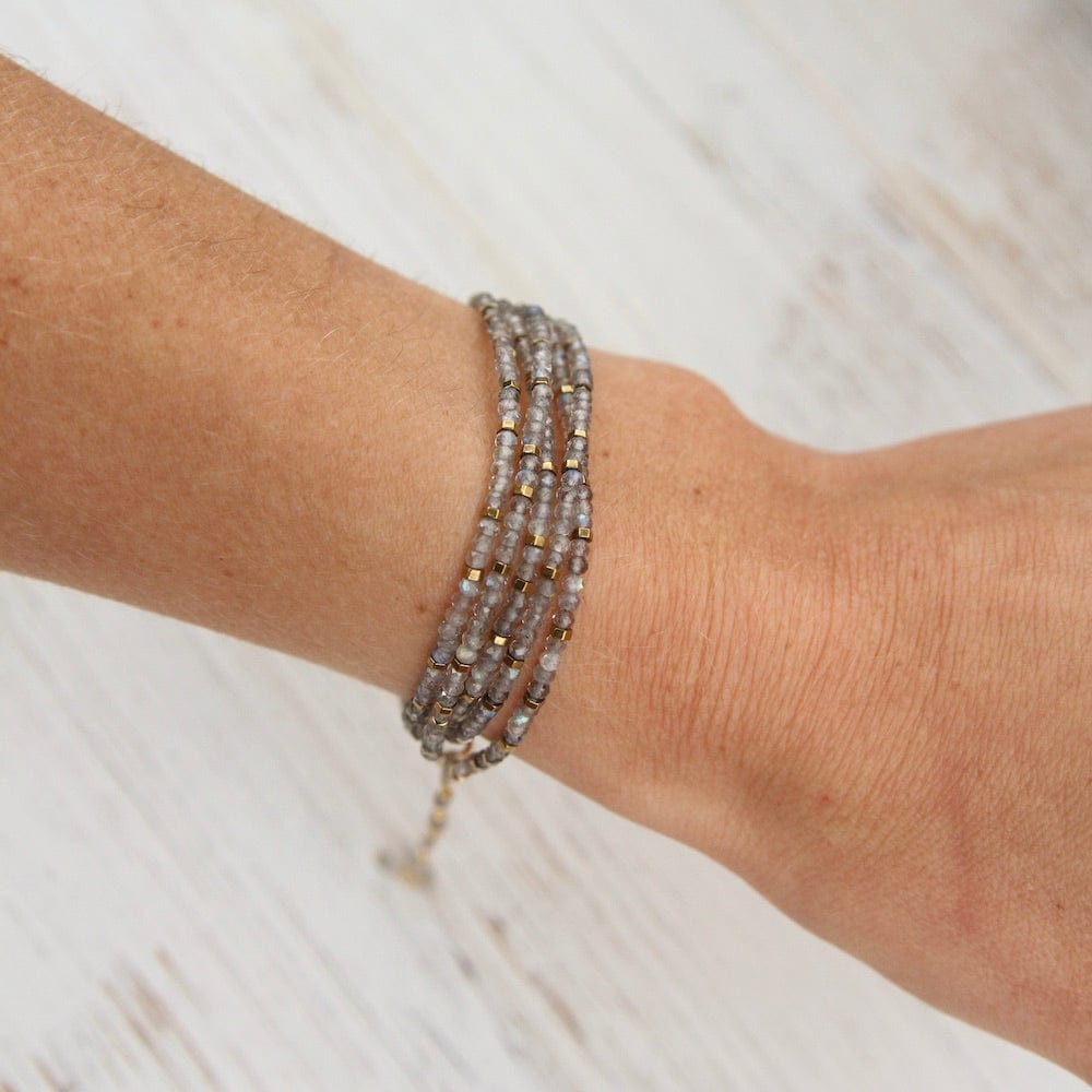 
                  
                    BRC-18K Labradorite Confetti Wrap Bracelet & Necklace
                  
                