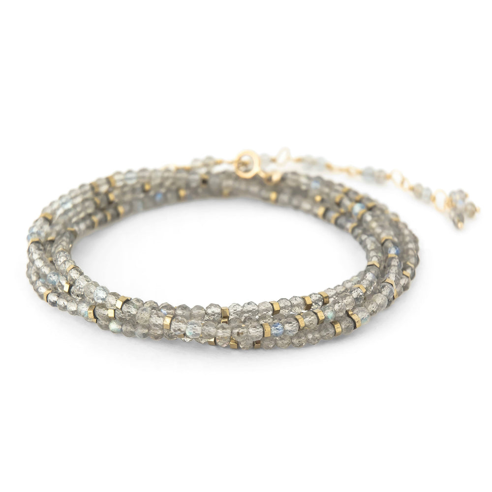 
                  
                    BRC-18K Labradorite Confetti Wrap Bracelet & Necklace
                  
                