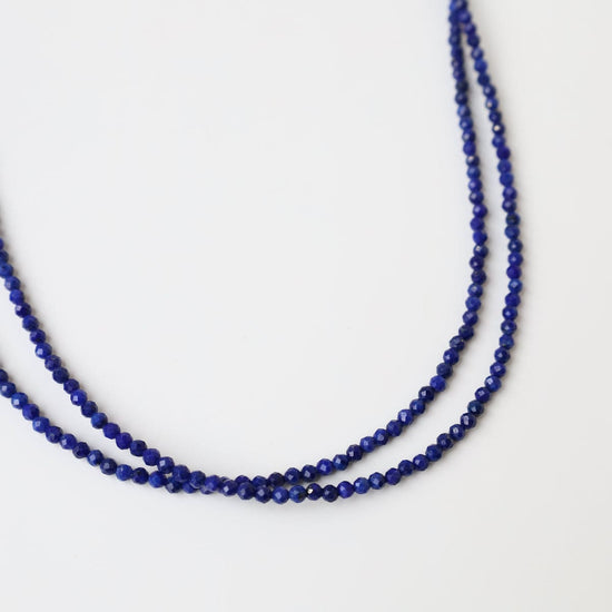 Load image into Gallery viewer, BRC-18K Lapis Wrap Bracelet &amp;amp; Necklace
