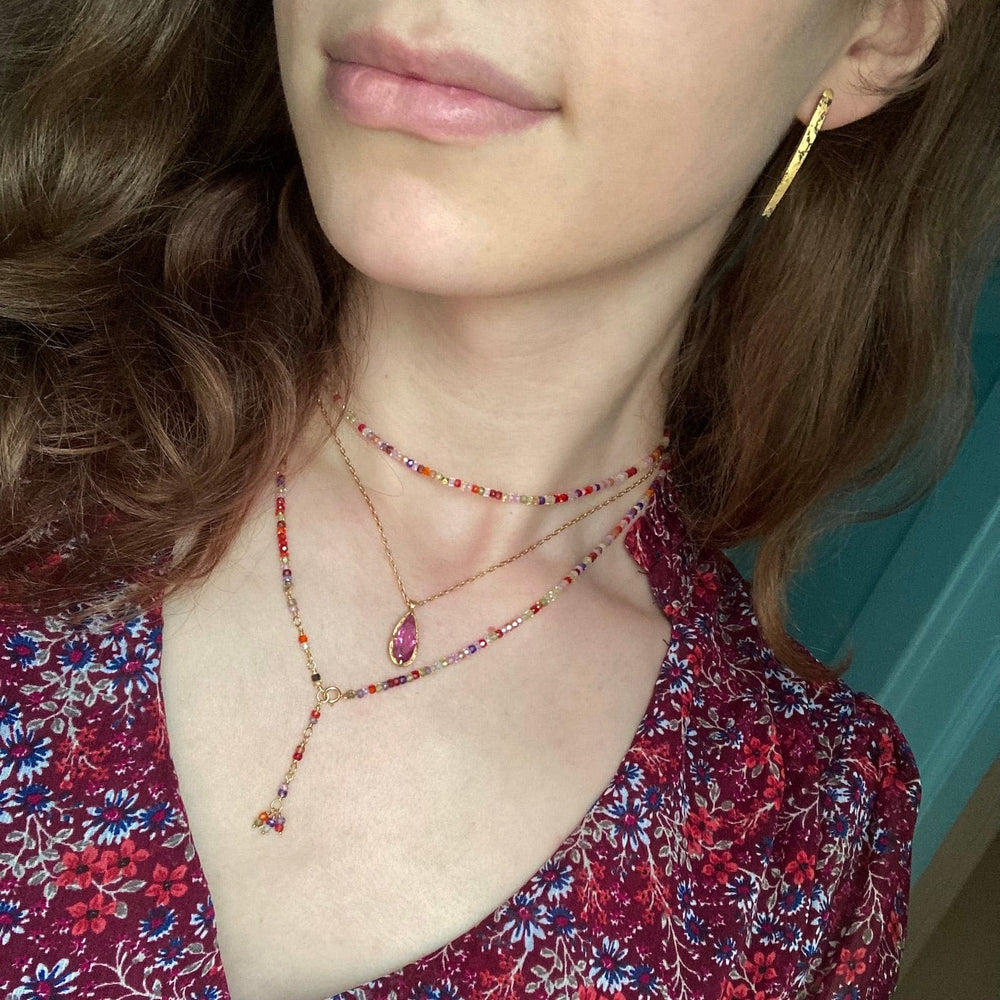 
                  
                    BRC-18K Multi Colored CZ Wrap Bracelet & Necklace
                  
                