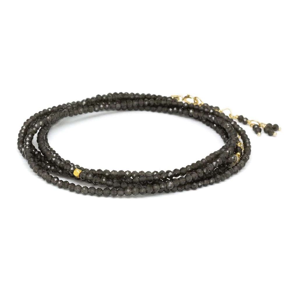 
                      
                        BRC-18K Obsidian Bead Wrap Bracelet & Necklace
                      
                    