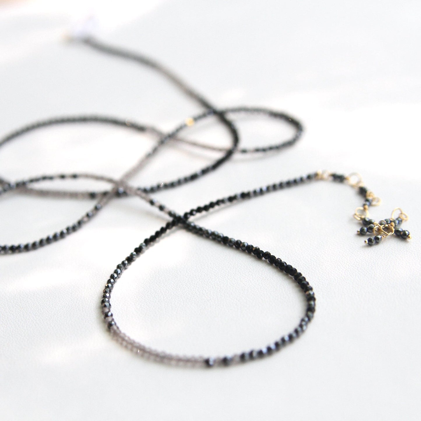 BRC-18K Ombre Black Wrap Bracelet & Necklace