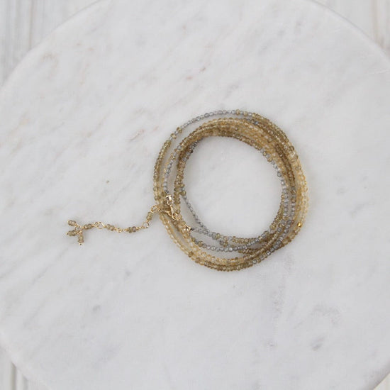 BRC-18K Ombre Golden Wrap Bracelet & Necklace