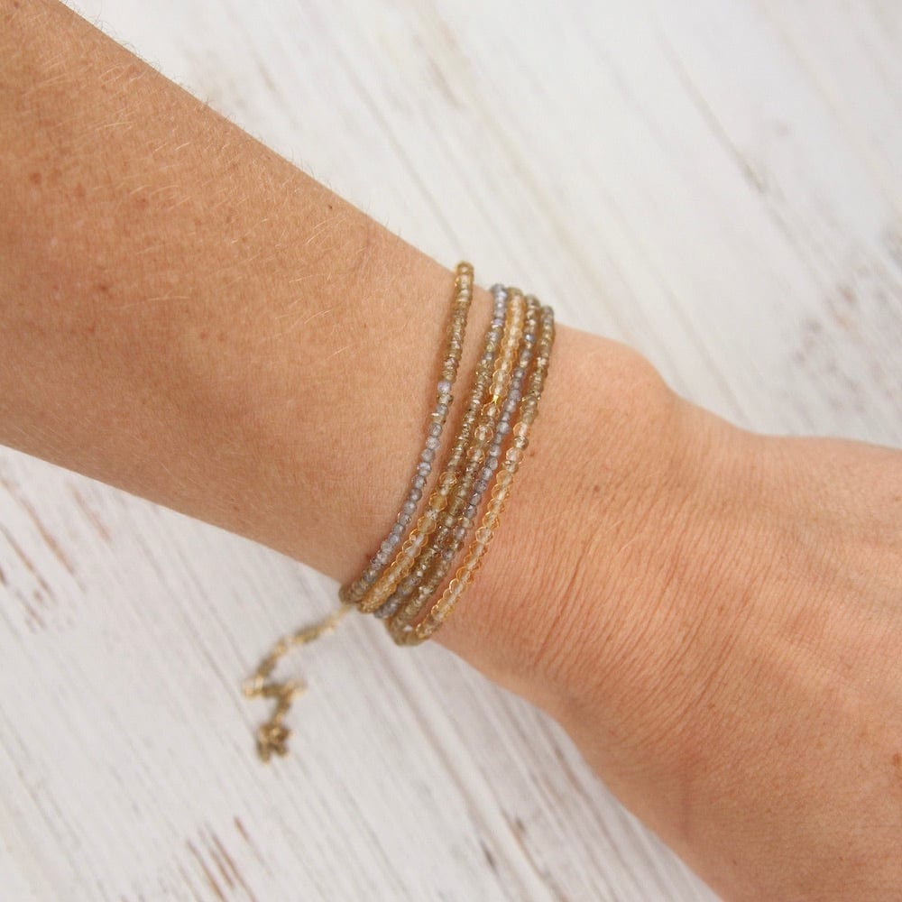 
                      
                        BRC-18K Ombre Golden Wrap Bracelet & Necklace
                      
                    