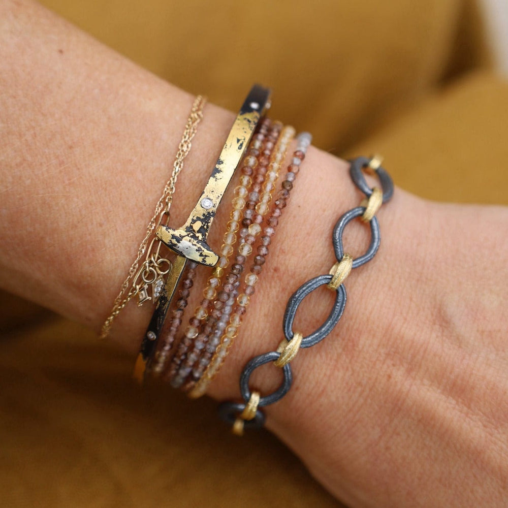 BRC-18K Ombre Golden Wrap Bracelet & Necklace