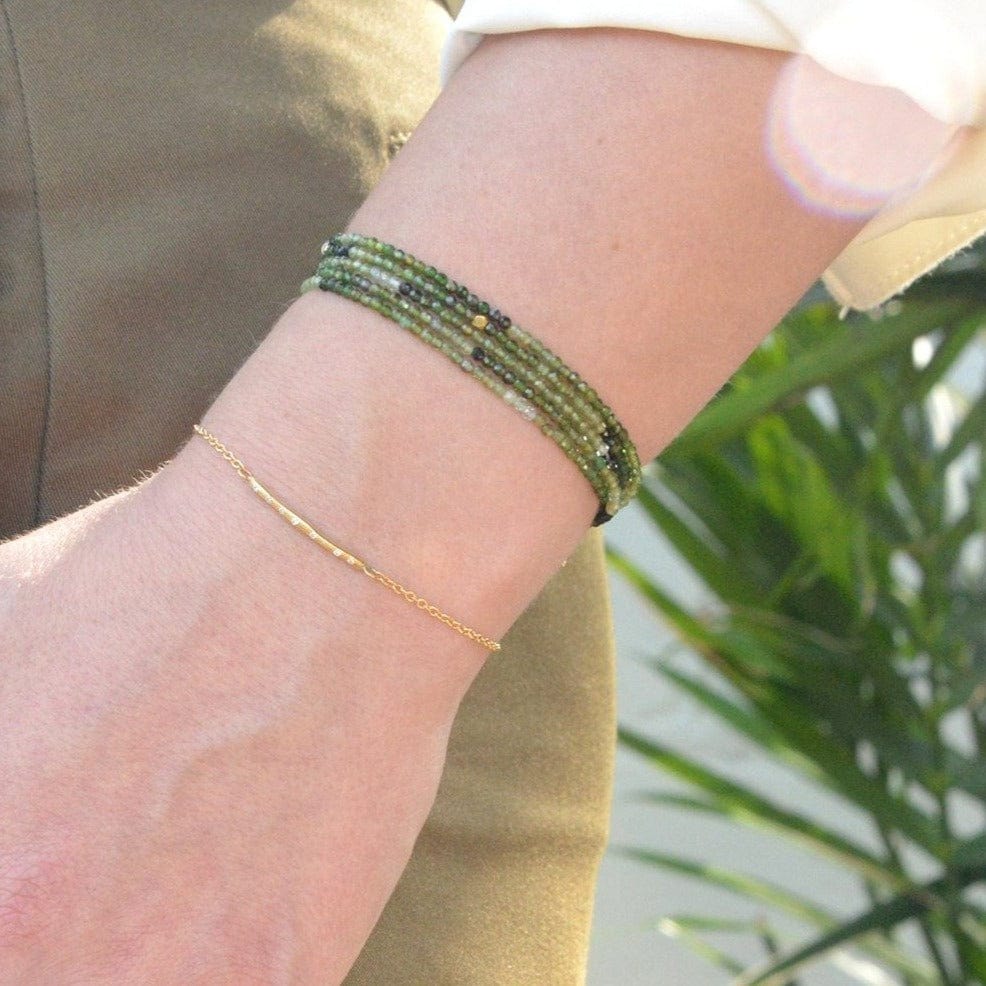 
                      
                        BRC-18K Ombre Green Tourmaline Wrap Bracelet & Necklace
                      
                    