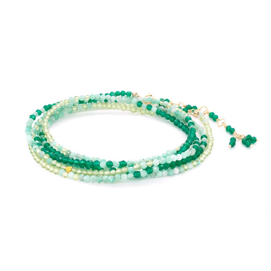 
                  
                    BRC-18K Ombre Mint Wrap Bracelet & Necklace
                  
                