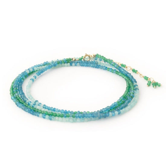 BRC-18K Ombre Ocean Wrap Bracelet & Necklace