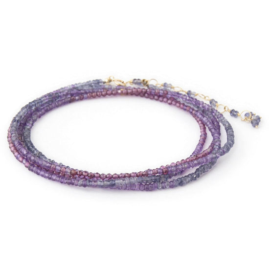 BRC-18K Ombre Purple Wrap Bracelet & Necklace