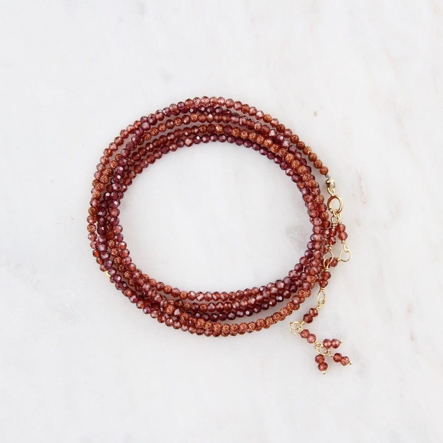 
                      
                        BRC-18K Ombre Sunstone Wrap Bracelet & Necklace
                      
                    