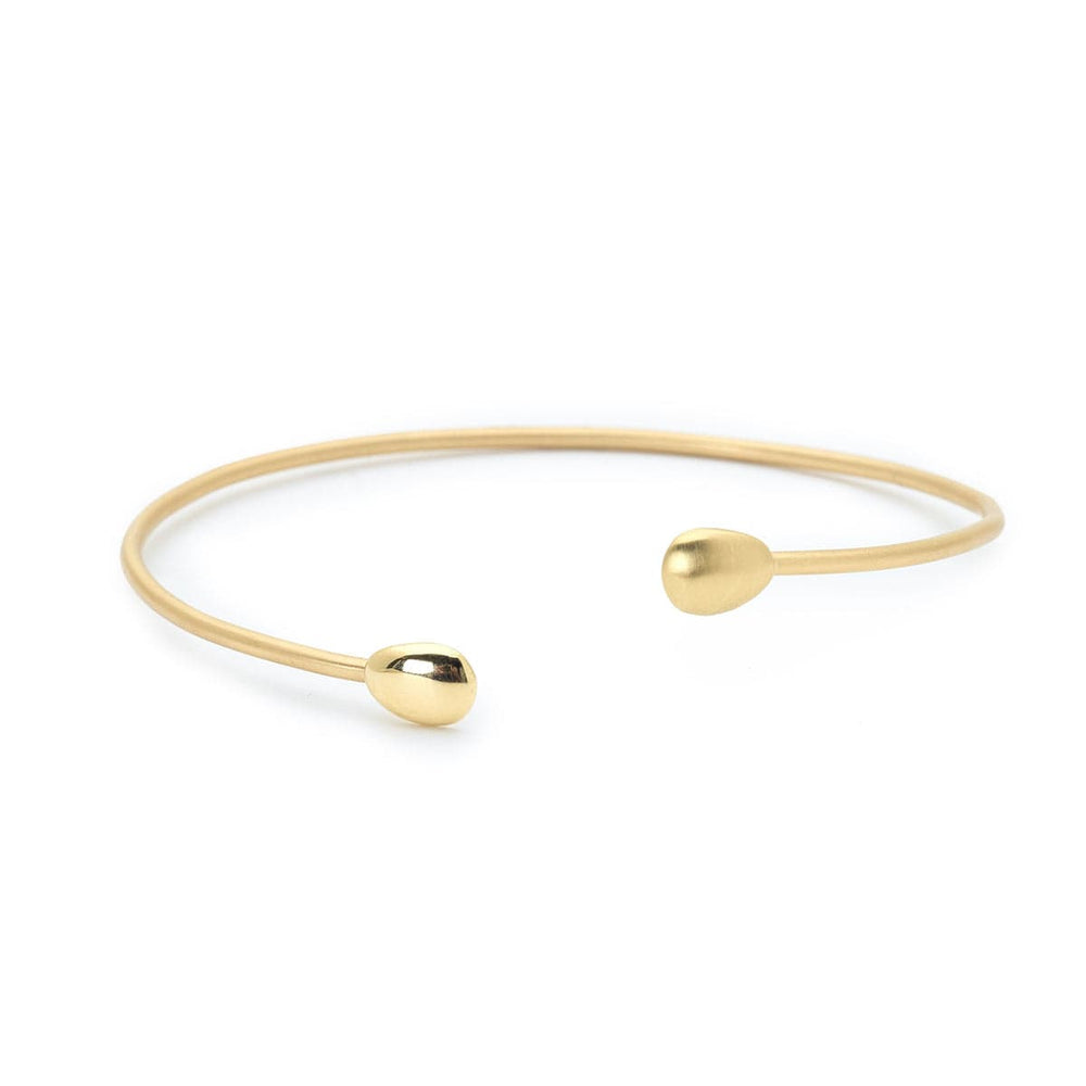 
                      
                        BRC-18K Open Polished Gold Petal Bangle
                      
                    