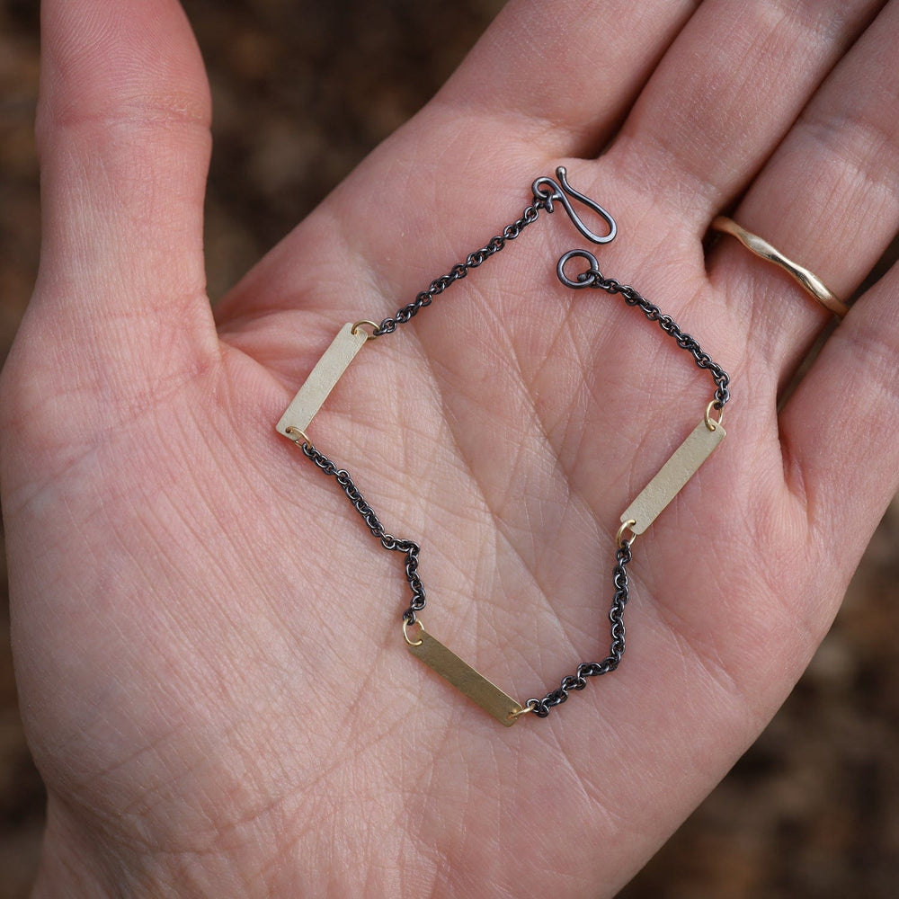 
                  
                    BRC-18K Oxidized Sterling Silver & 18k Gold Morse Bracelet
                  
                