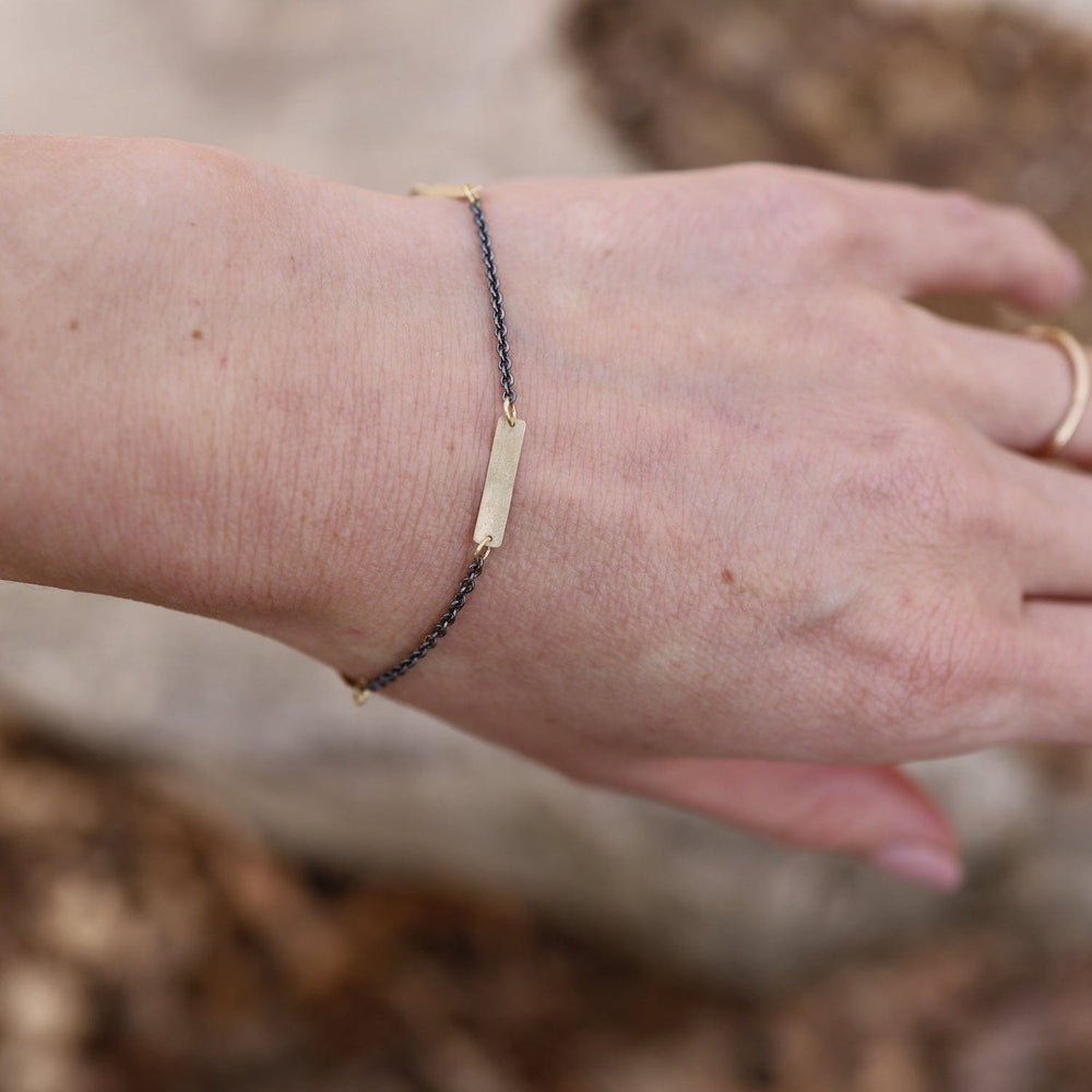 
                  
                    BRC-18K Oxidized Sterling Silver & 18k Gold Morse Bracelet
                  
                