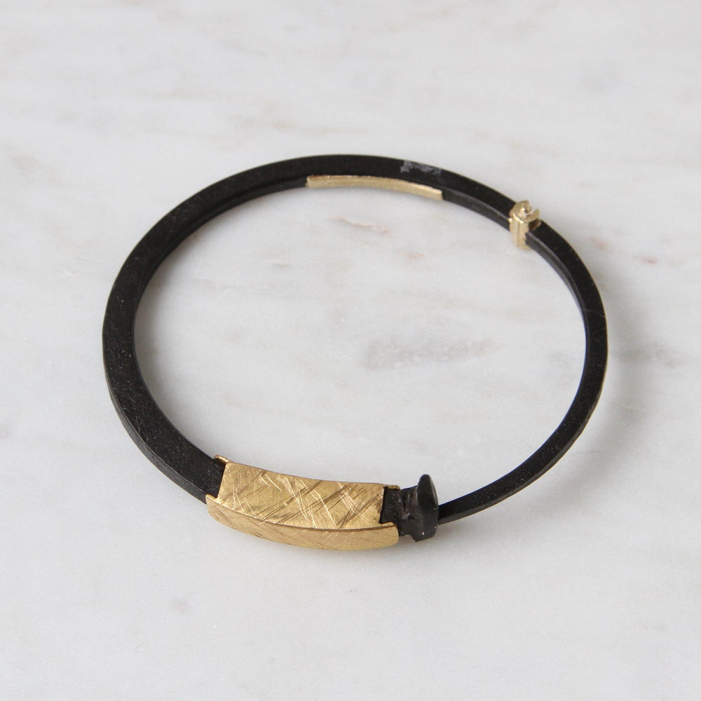 
                  
                    BRC-18K Pat Flynn Iron Nail Bracelet ~ 22k Yellow Gold Collar
                  
                