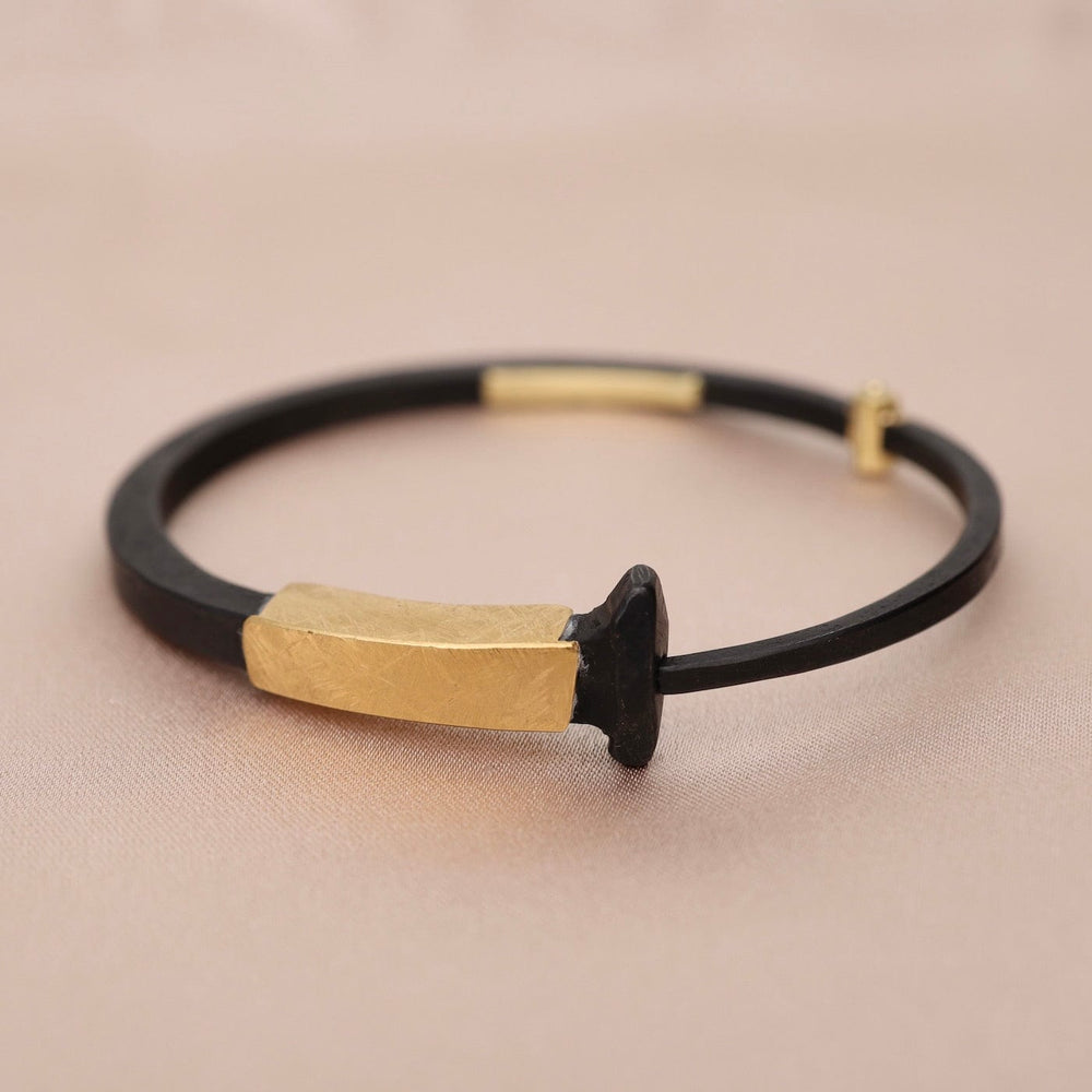 
                  
                    BRC-18K Pat Flynn Iron Nail Bracelet ~ 22k Yellow Gold Collar
                  
                