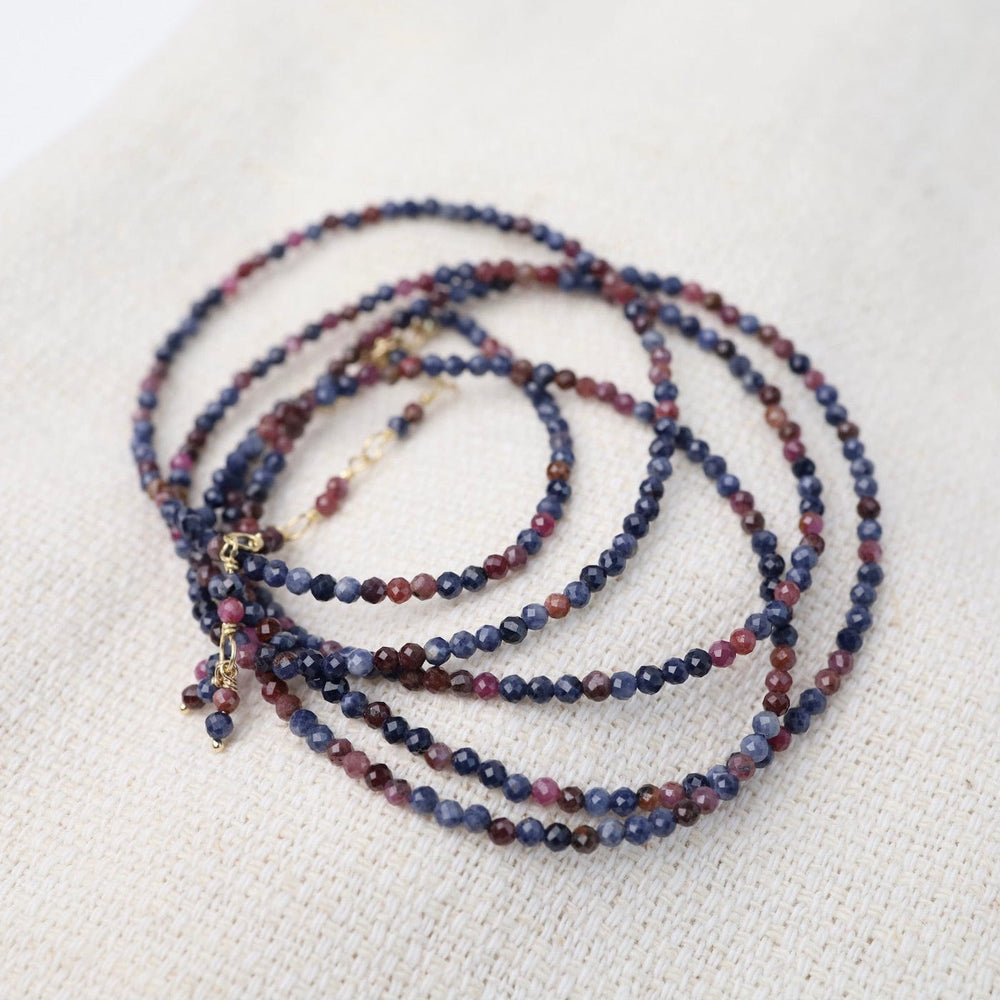 
                      
                        BRC-18K Pink & Blue Sapphire Wrap Bracelet & Necklace
                      
                    