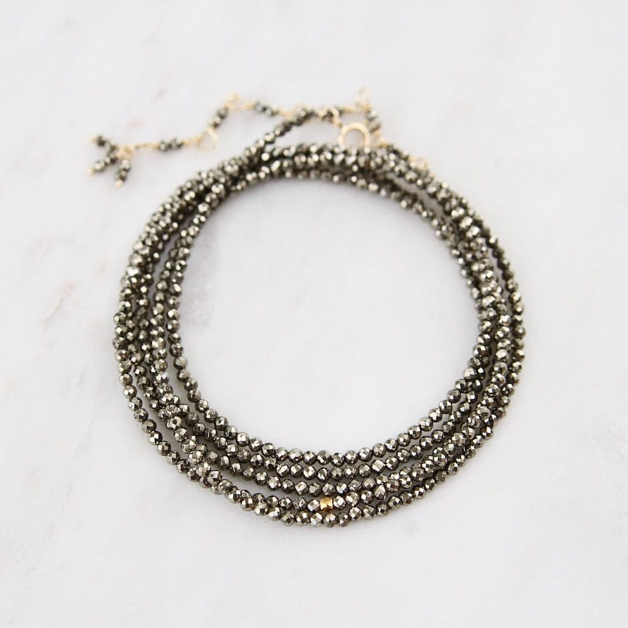 
                      
                        BRC-18K Pyrite Wrap Bracelet & Necklace
                      
                    