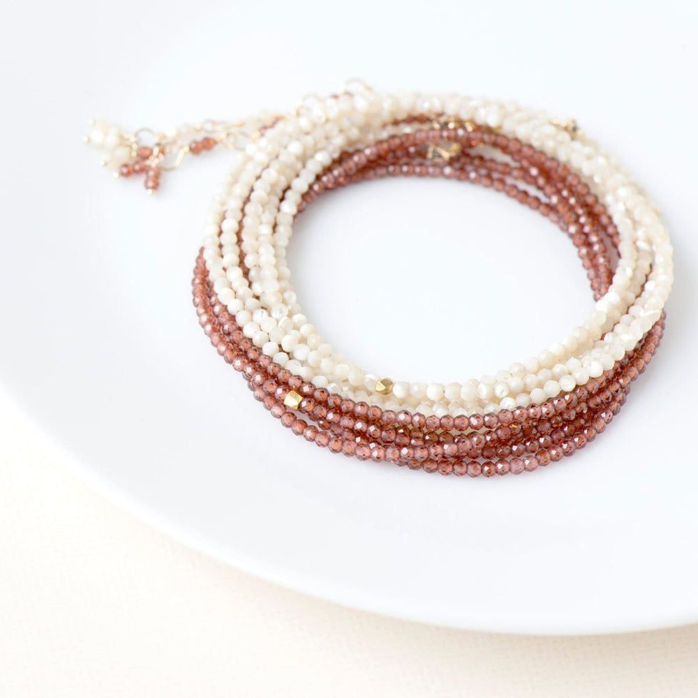 
                      
                        BRC-18K Red Garnet Wrap Bracelet & Necklace
                      
                    