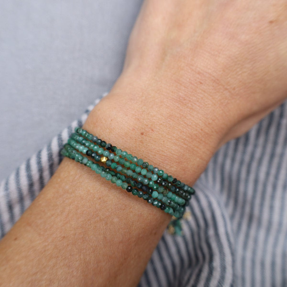 
                  
                    BRC-18K Sakoda Emerald Wrap Bracelet & Necklace
                  
                