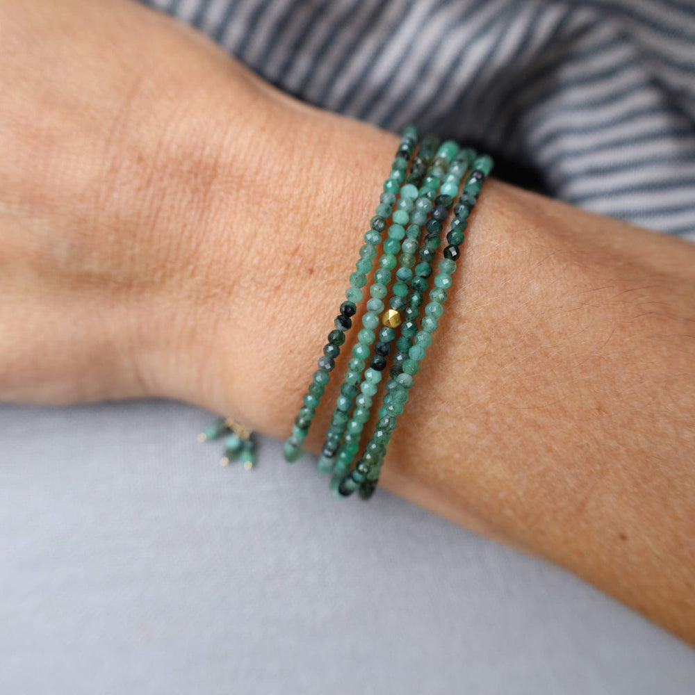 
                  
                    BRC-18K Sakoda Emerald Wrap Bracelet & Necklace
                  
                