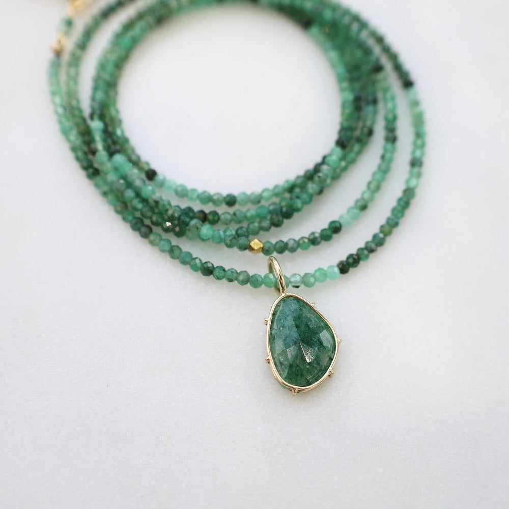 
                  
                    BRC-18K Sakoda Emerald Wrap Bracelet & Necklace
                  
                