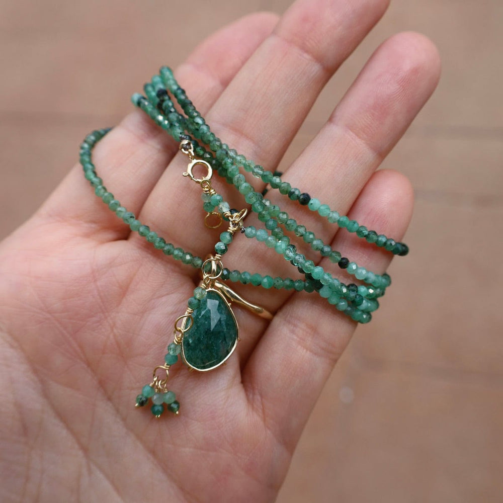 
                  
                    BRC-18K Sakoda Emerald Wrap Bracelet & Necklace
                  
                