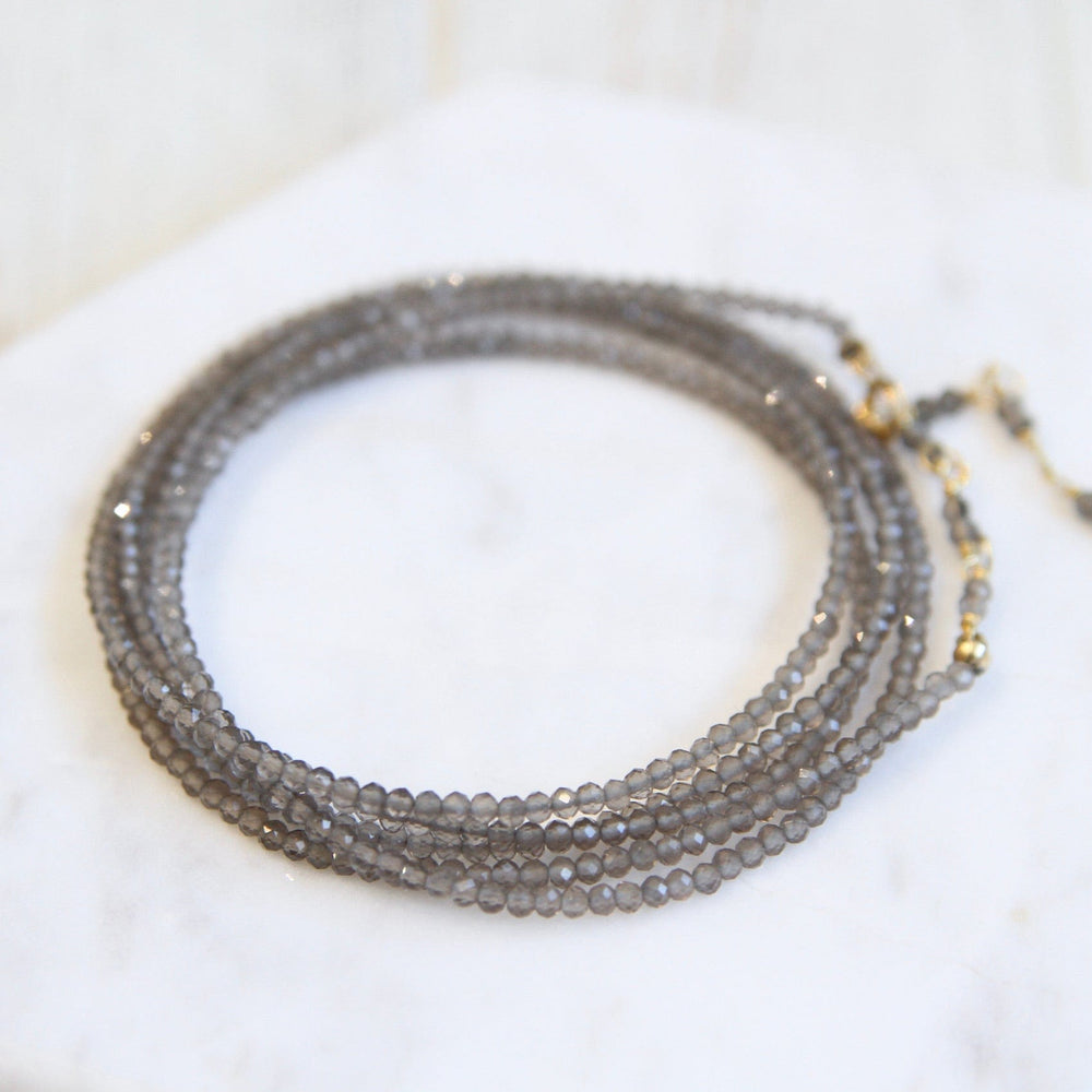 
                      
                        BRC-18K Slate Moonstone Wrap Bracelet & Necklace
                      
                    